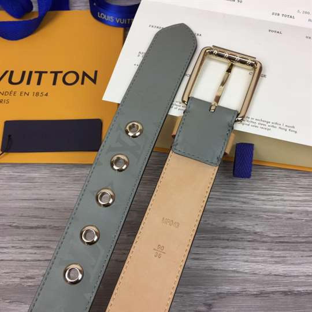 LOUIS VUITTON BELT VOYAGER MONOGRAM 35MM GREY