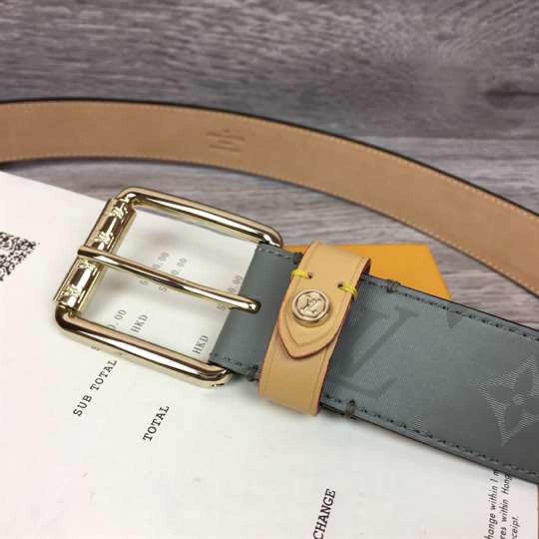 LOUIS VUITTON BELT VOYAGER MONOGRAM 35MM GREY