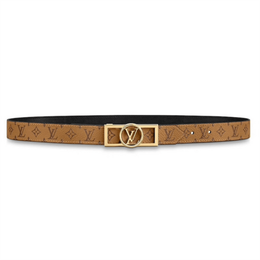 LOUIS VUITTON MONOGRAM CEINTURE DAUPHINE TAN NOIR BELT