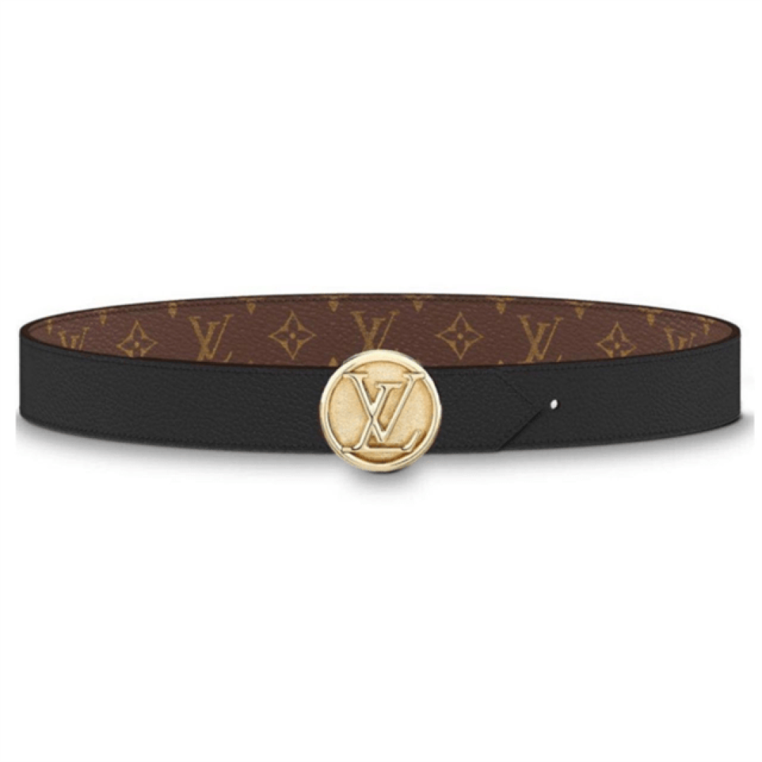 LOUIS VUITTON MONOGRAM LV CIRCLE LOGO 35MM REVERSIBLE BELT