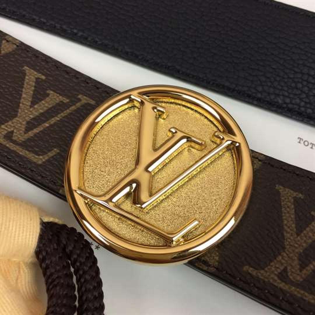 LOUIS VUITTON MONOGRAM LV CIRCLE LOGO 35MM REVERSIBLE BELT