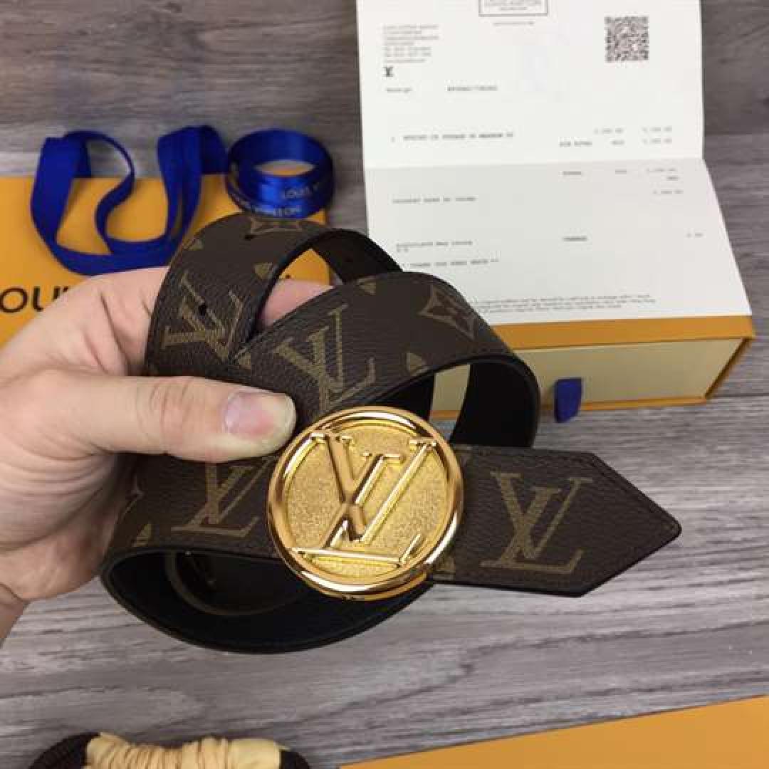 LOUIS VUITTON MONOGRAM LV CIRCLE LOGO 35MM REVERSIBLE BELT