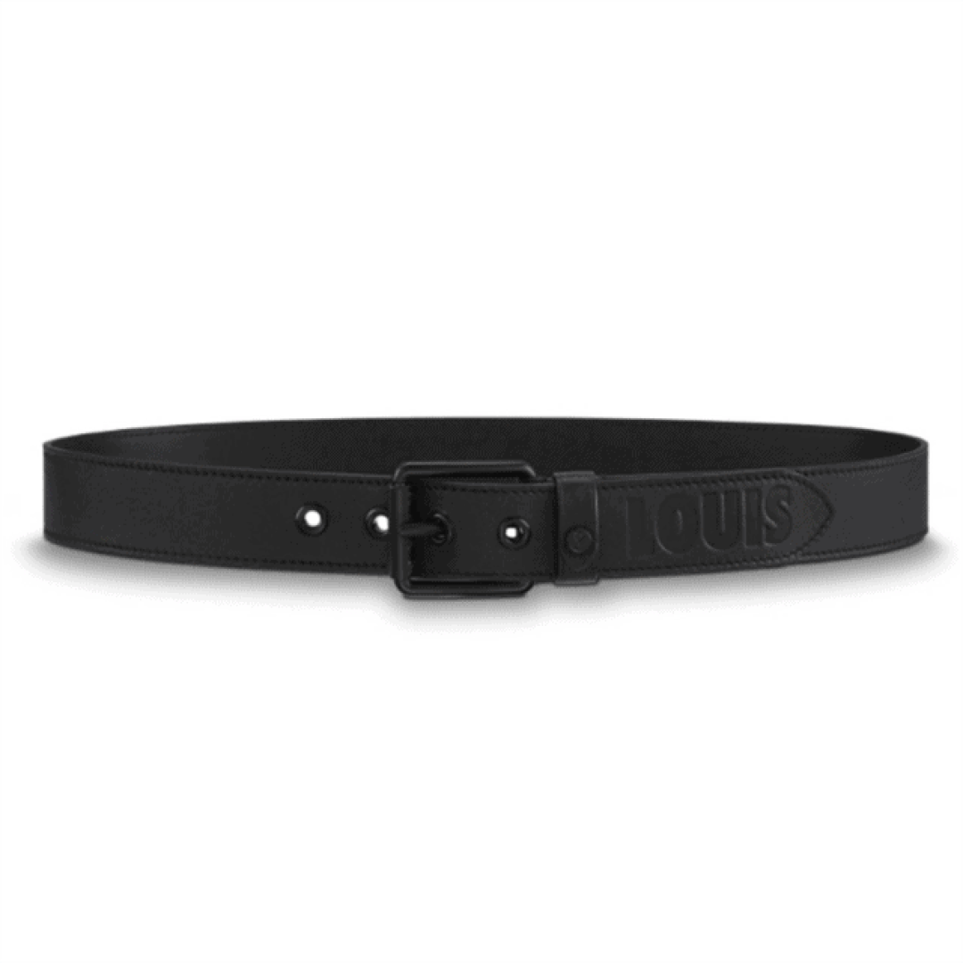 LOUIS VUITTON DARK INFINITY LEATHER VOYAGER 35MM BELT