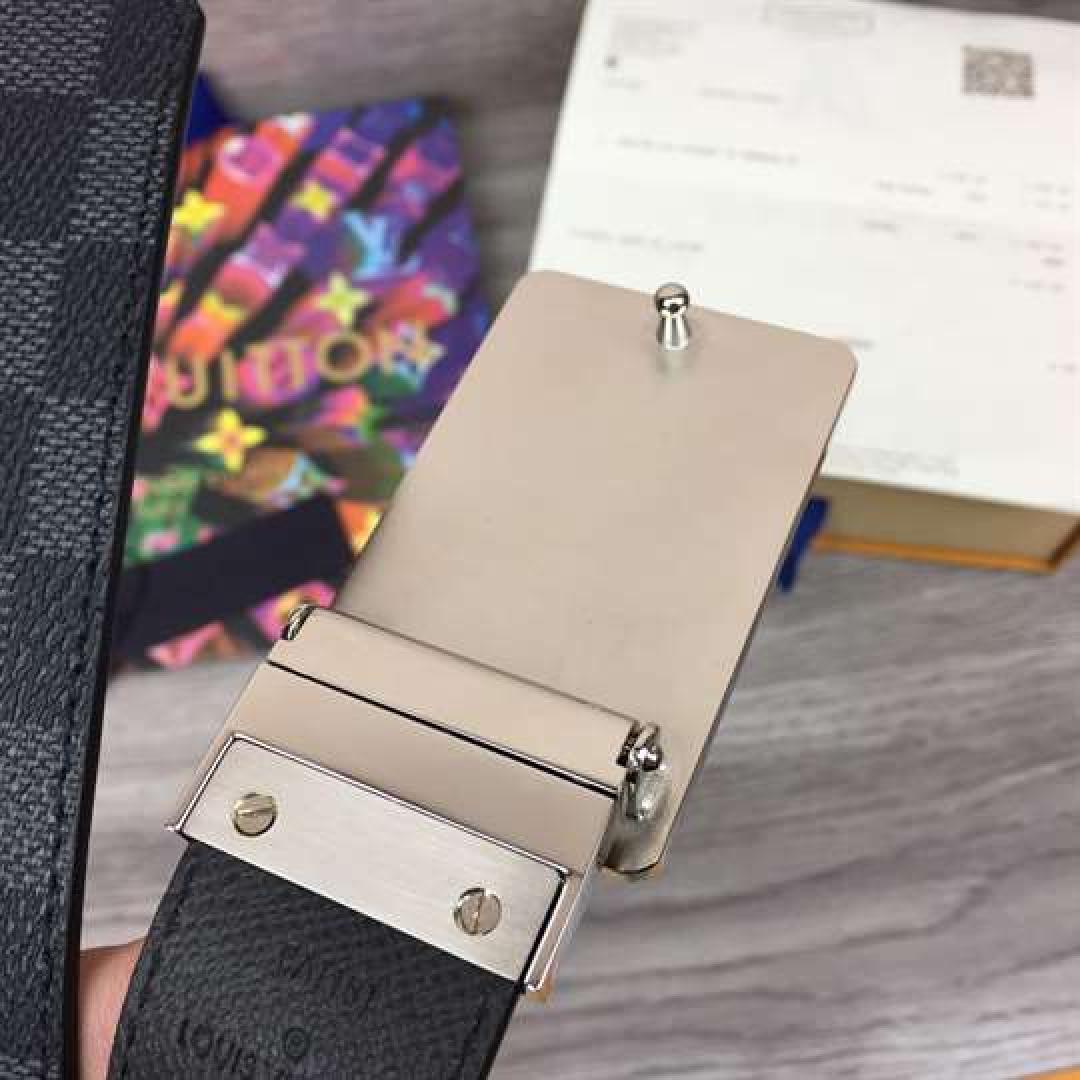 LOUIS VUITTON INVENTEUR DAMIER EBENE/GRAPHITE BELT