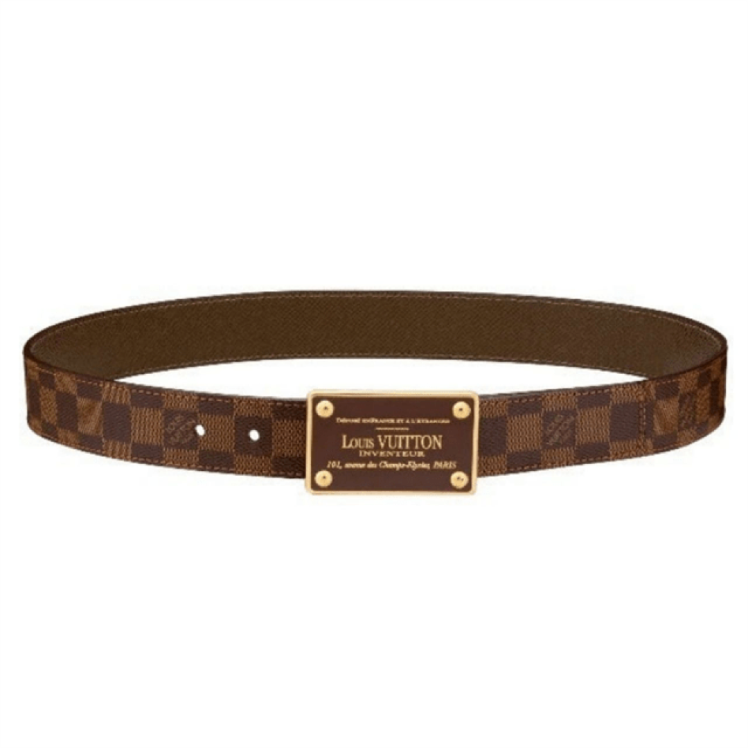 LOUIS VUITTON INVENTEUR DAMIER EBENE/GRAPHITE BELT