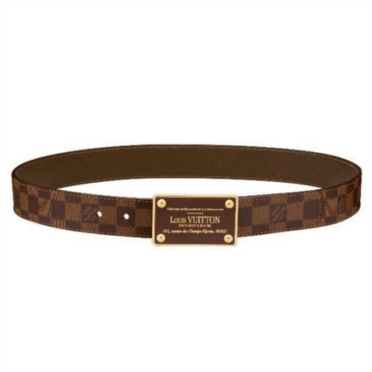 LOUIS VUITTON INVENTEUR DAMIER EBENE/GRAPHITE BELT