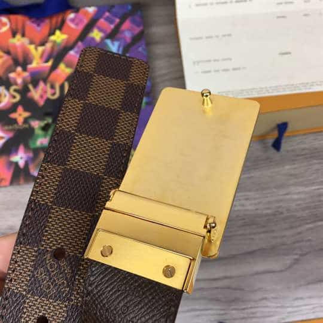 LOUIS VUITTON INVENTEUR DAMIER EBENE/GRAPHITE BELT