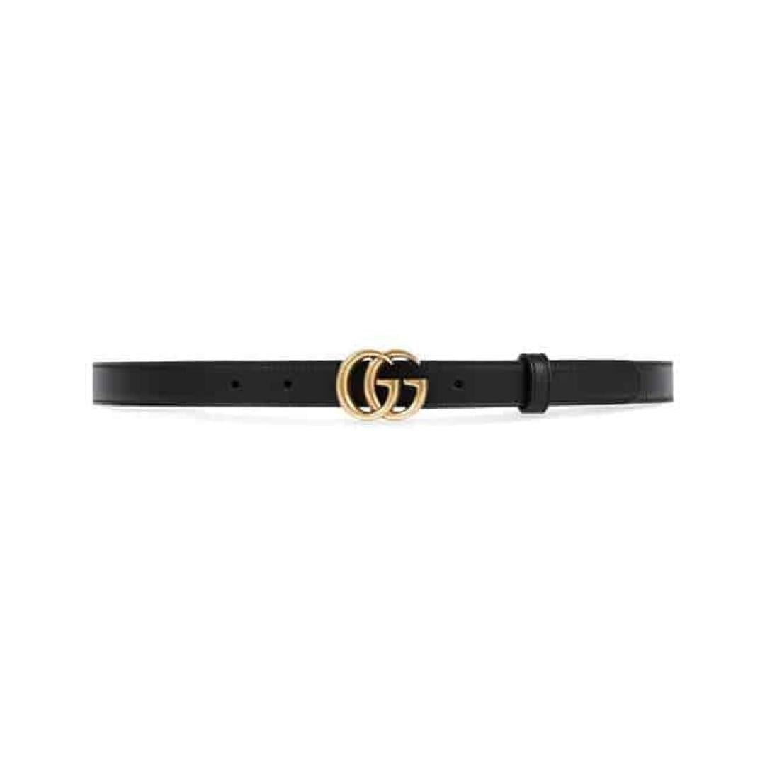 GUCCI BLACK GG MARMONT BELT 30MM