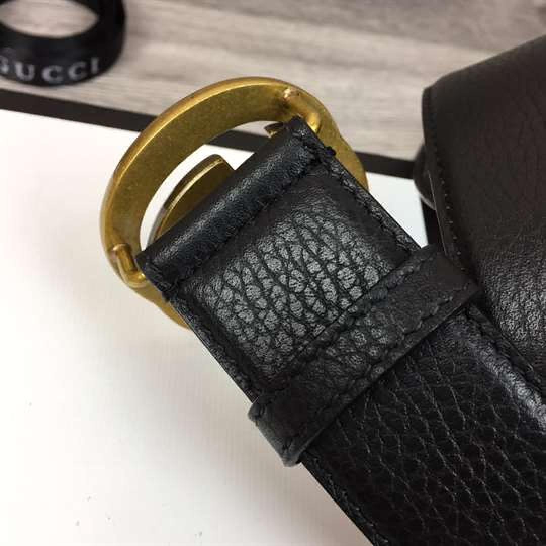 GUCCI INTERLOCKING GG LEATHER BELT