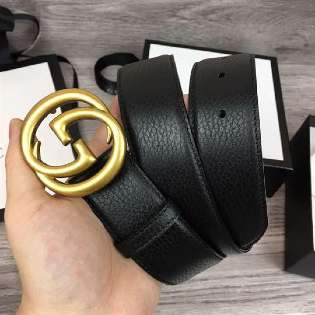 GUCCI INTERLOCKING GG LEATHER BELT