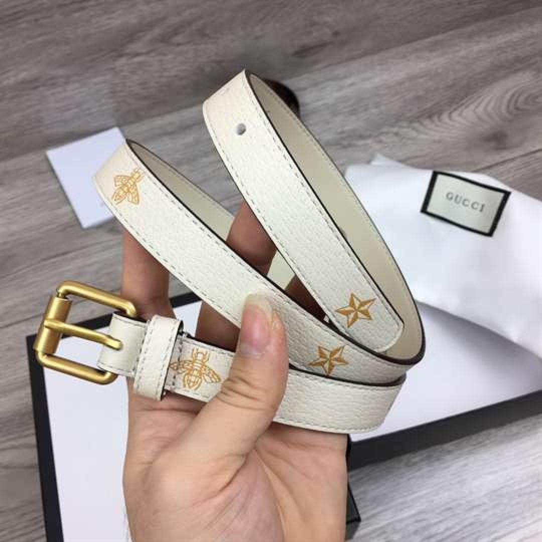 GUCCI BELT WITH BEES AND STARS PRINT
