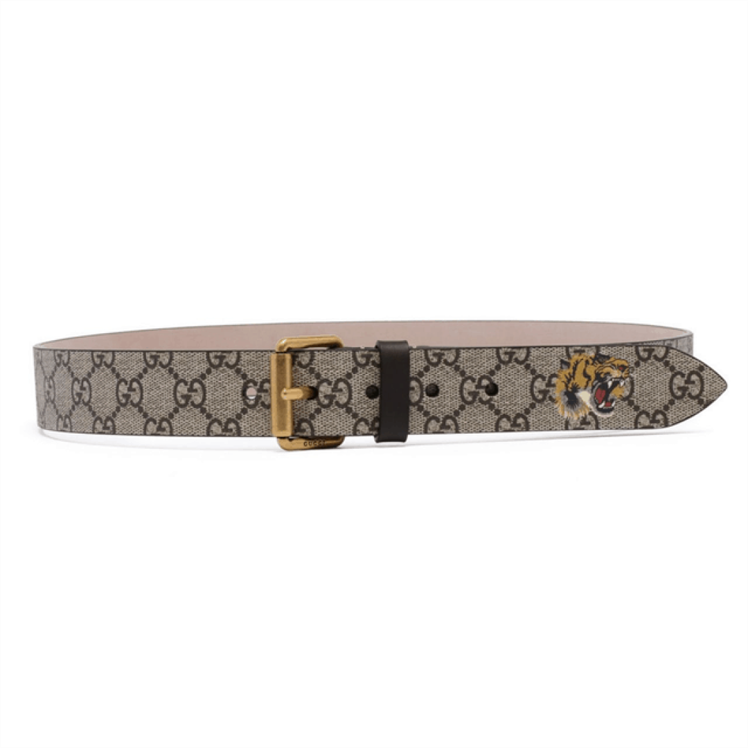GUCCI TIGER PRINT GG SUPREME BELT