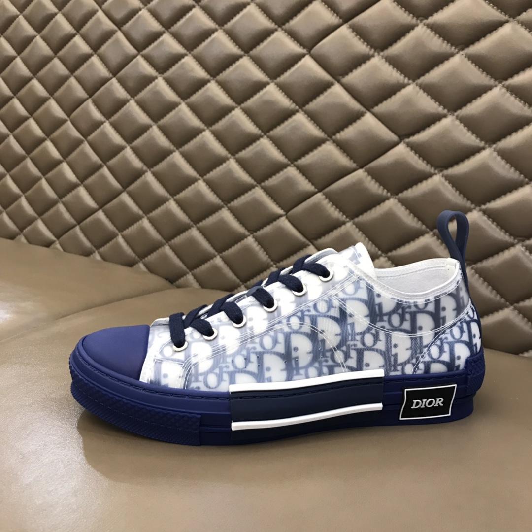 DIOR B23 LOW-TOP SNEAKER IN BLUE DIOR OBLIQUE