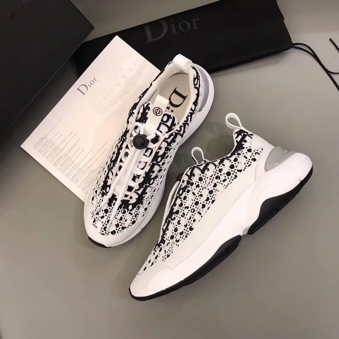 DIOR B24 CANNAGE MOTIF BLACK SNEAKER