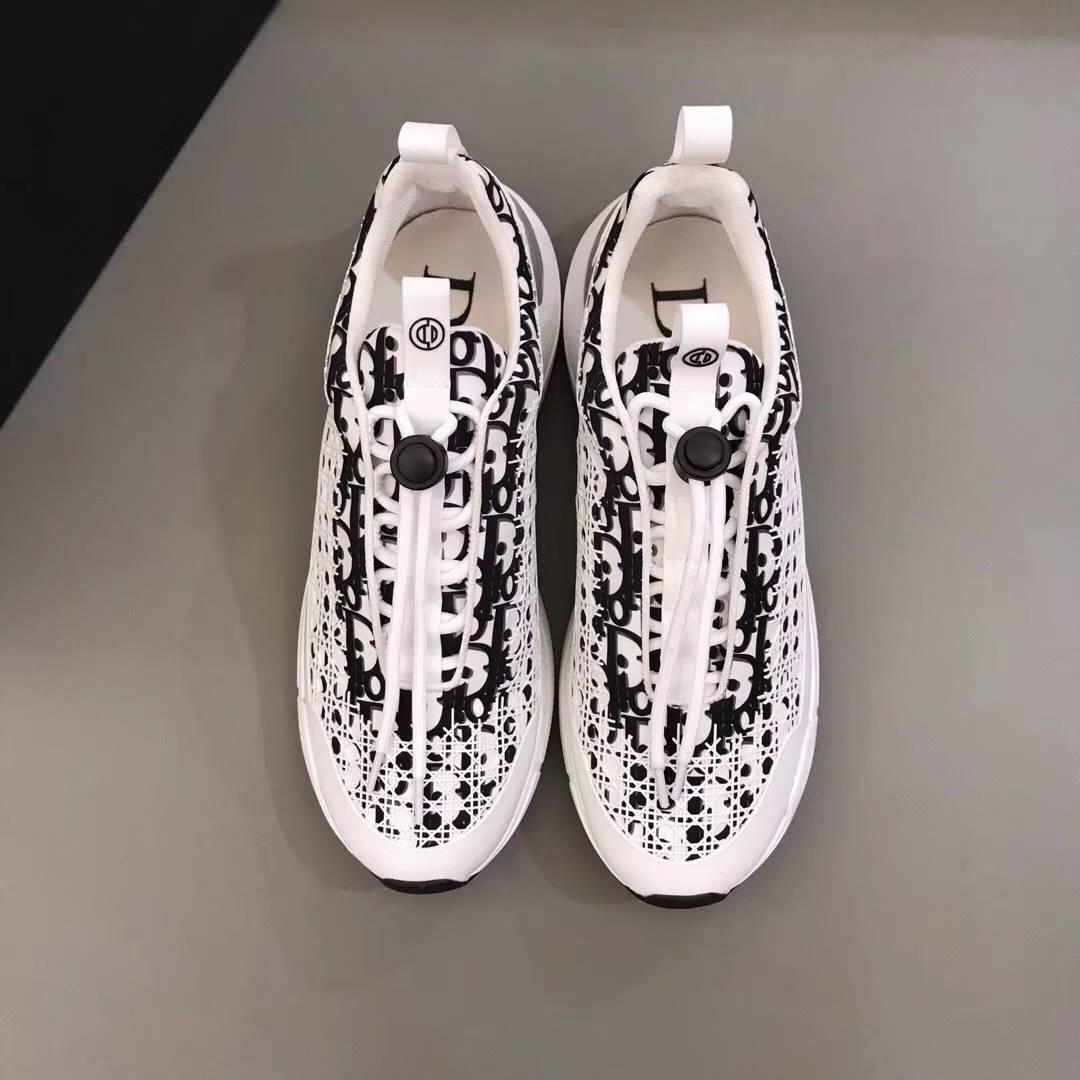 DIOR B24 CANNAGE MOTIF BLACK SNEAKER