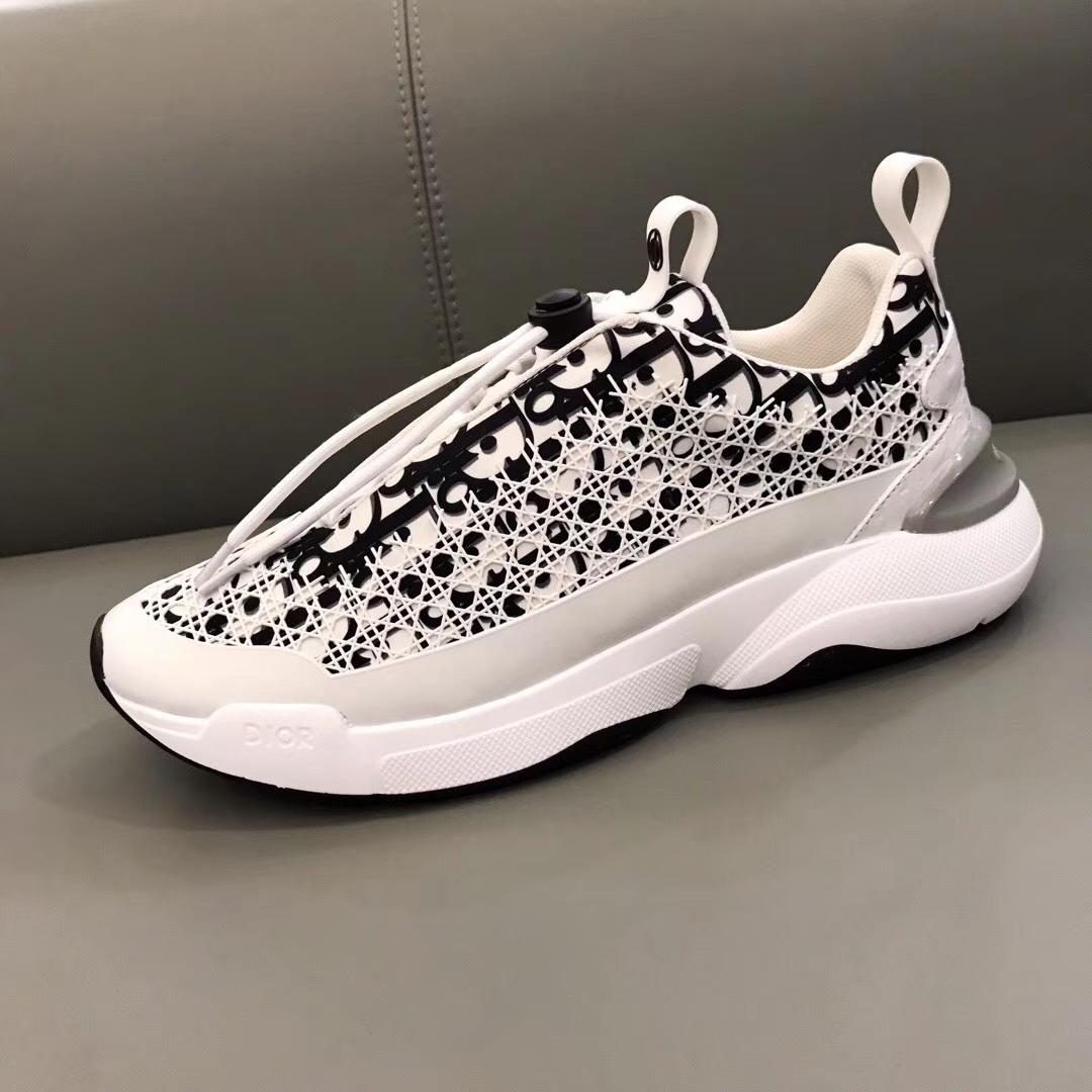 DIOR B24 CANNAGE MOTIF BLACK SNEAKER