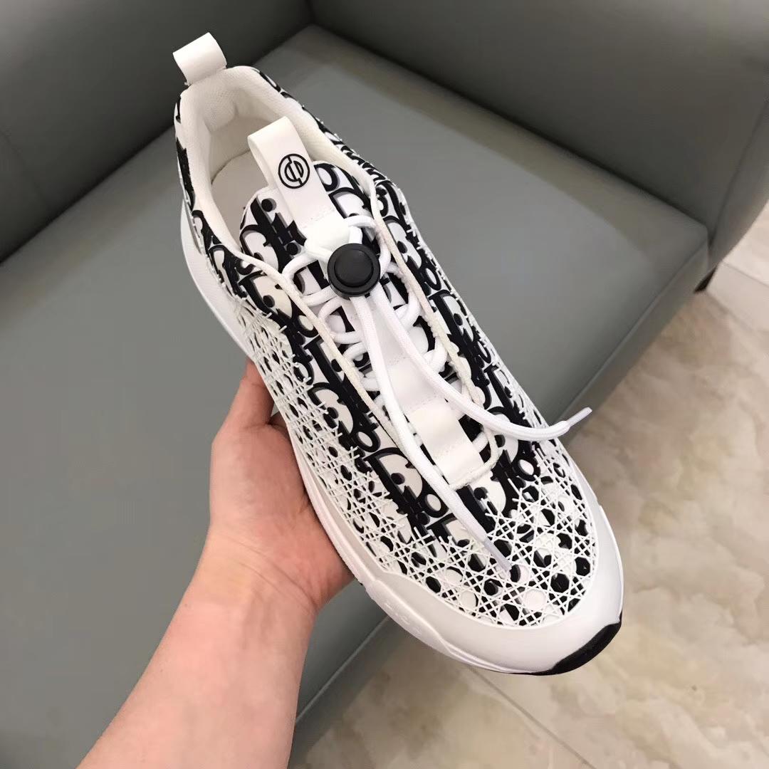 DIOR B24 CANNAGE MOTIF BLACK SNEAKER