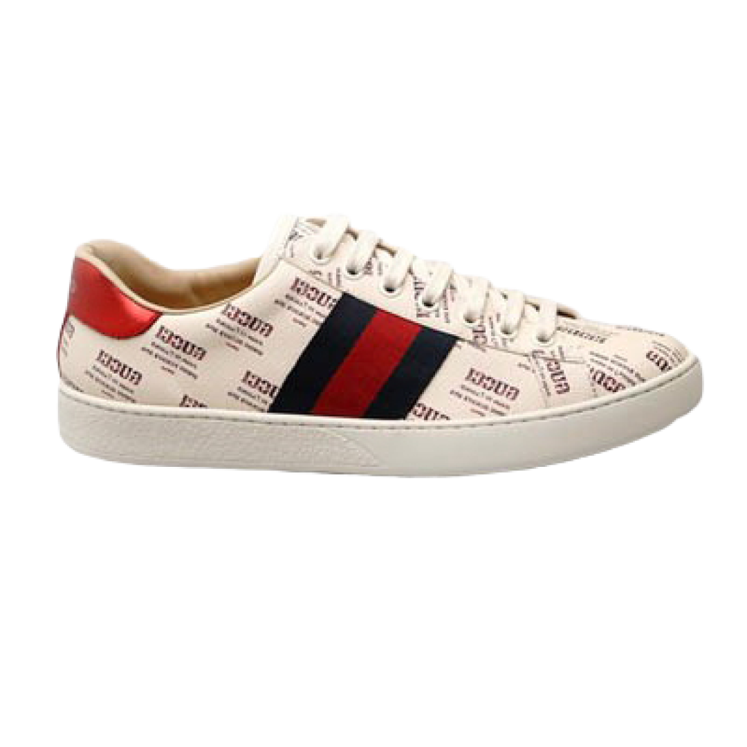GUCCI STAMP PRINT SNEAKER