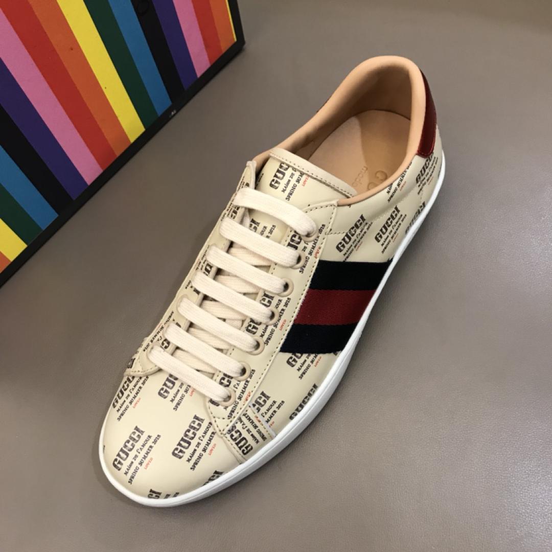 GUCCI STAMP PRINT SNEAKER