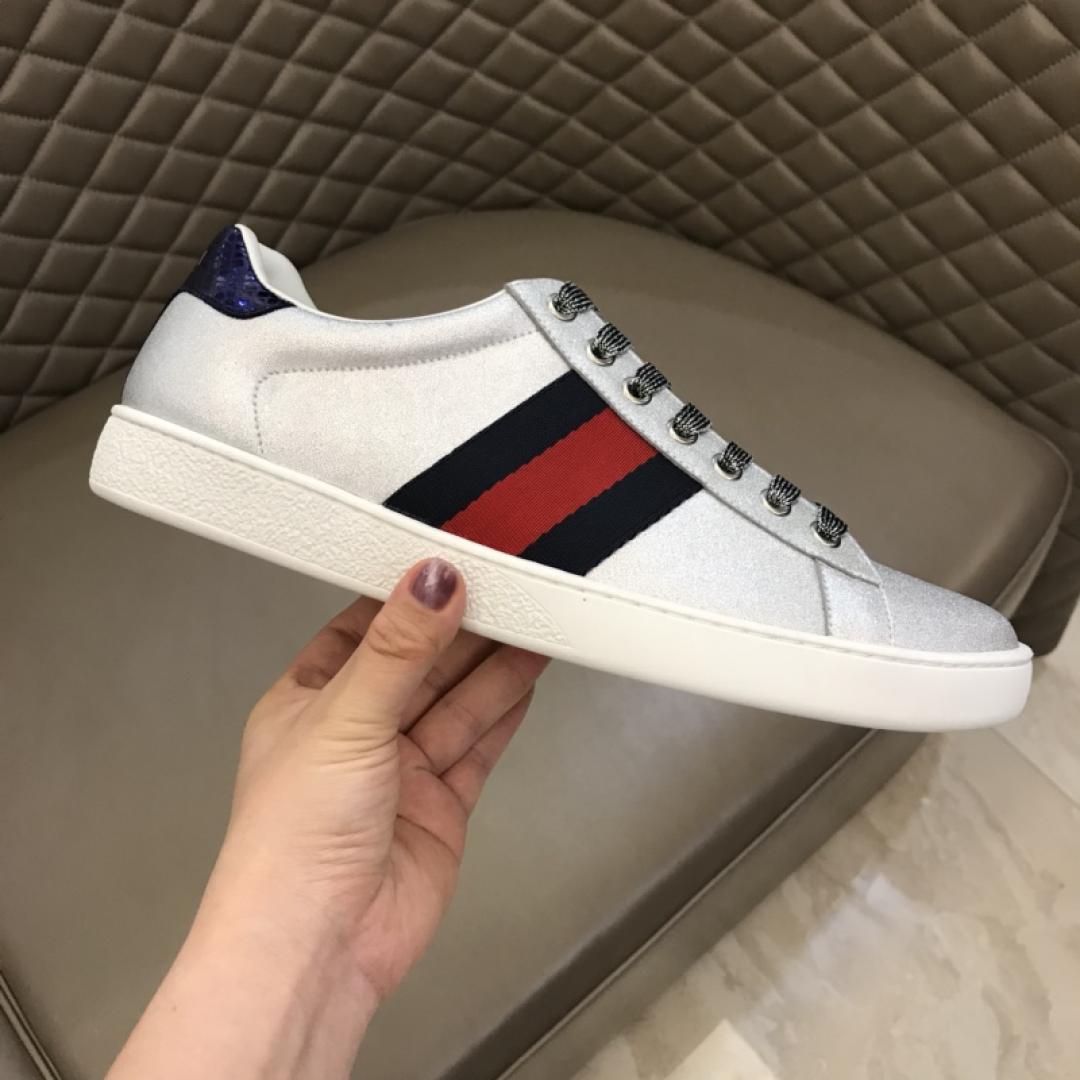 GUCCI ACE SLIVER SNEAKER