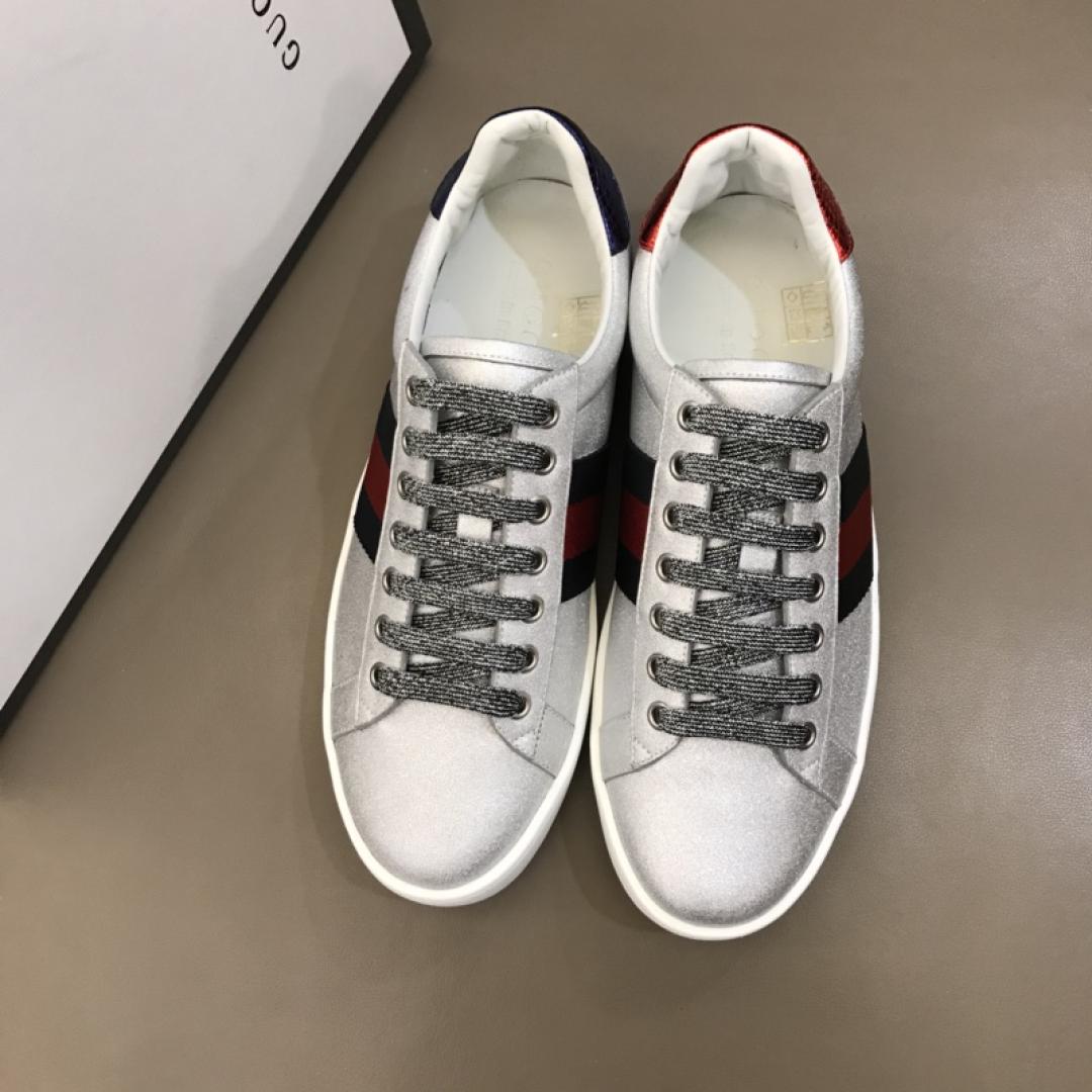 GUCCI ACE SLIVER SNEAKER