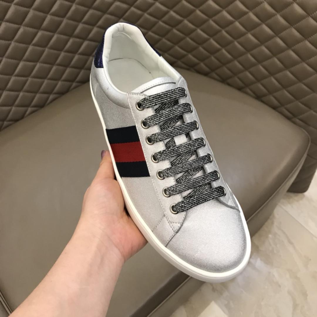 GUCCI ACE SLIVER SNEAKER