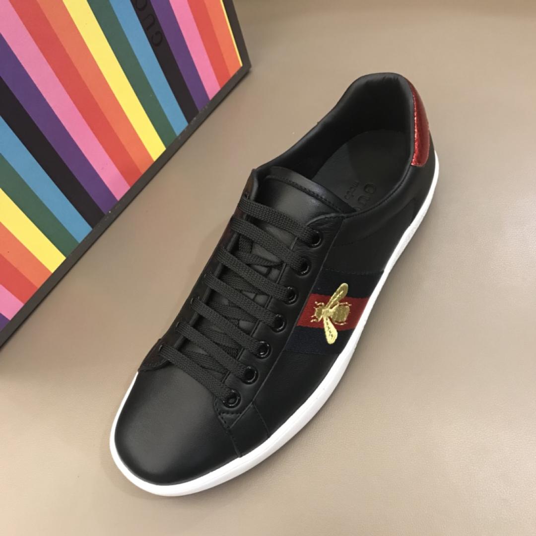 GUCCI ACE EMBROIDERED BEE SNEAKER BLACK