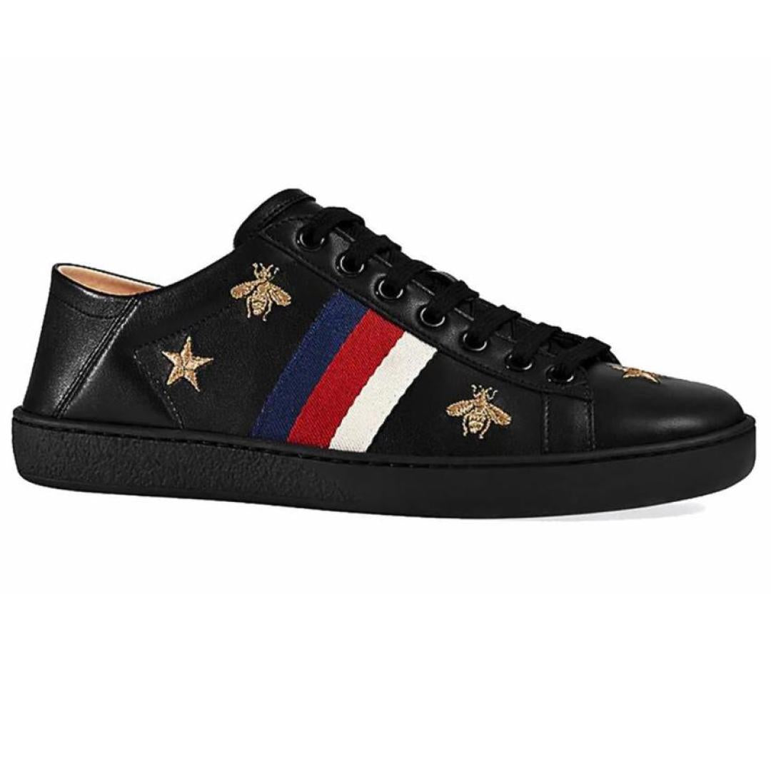 GUCCI BLACK BEE STAR WEB RED WHITE BLUE