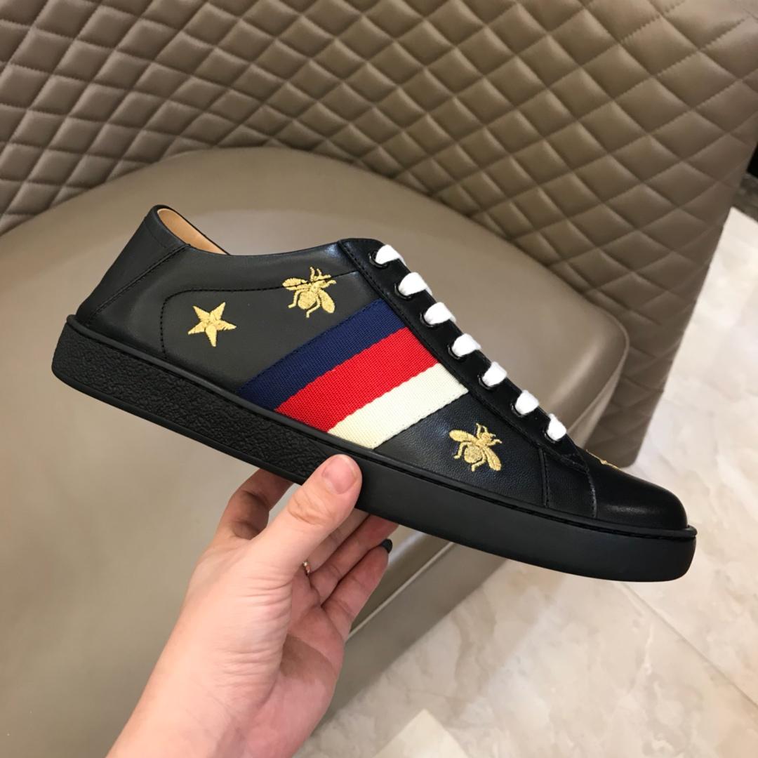 GUCCI BLACK BEE STAR WEB RED WHITE BLUE