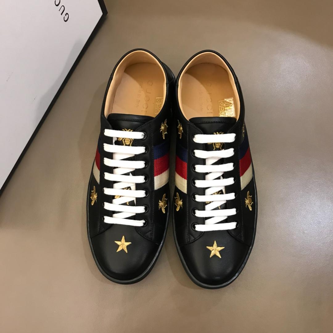 GUCCI BLACK BEE STAR WEB RED WHITE BLUE