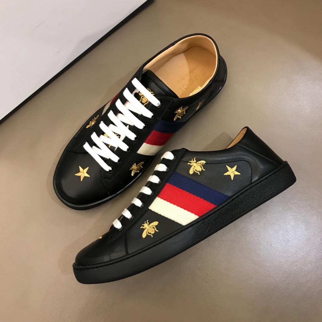 GUCCI BLACK BEE STAR WEB RED WHITE BLUE