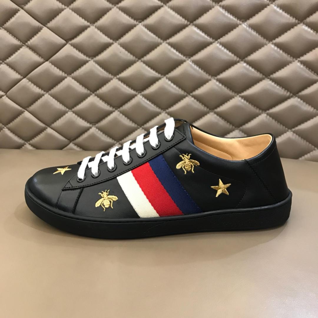 GUCCI BLACK BEE STAR WEB RED WHITE BLUE