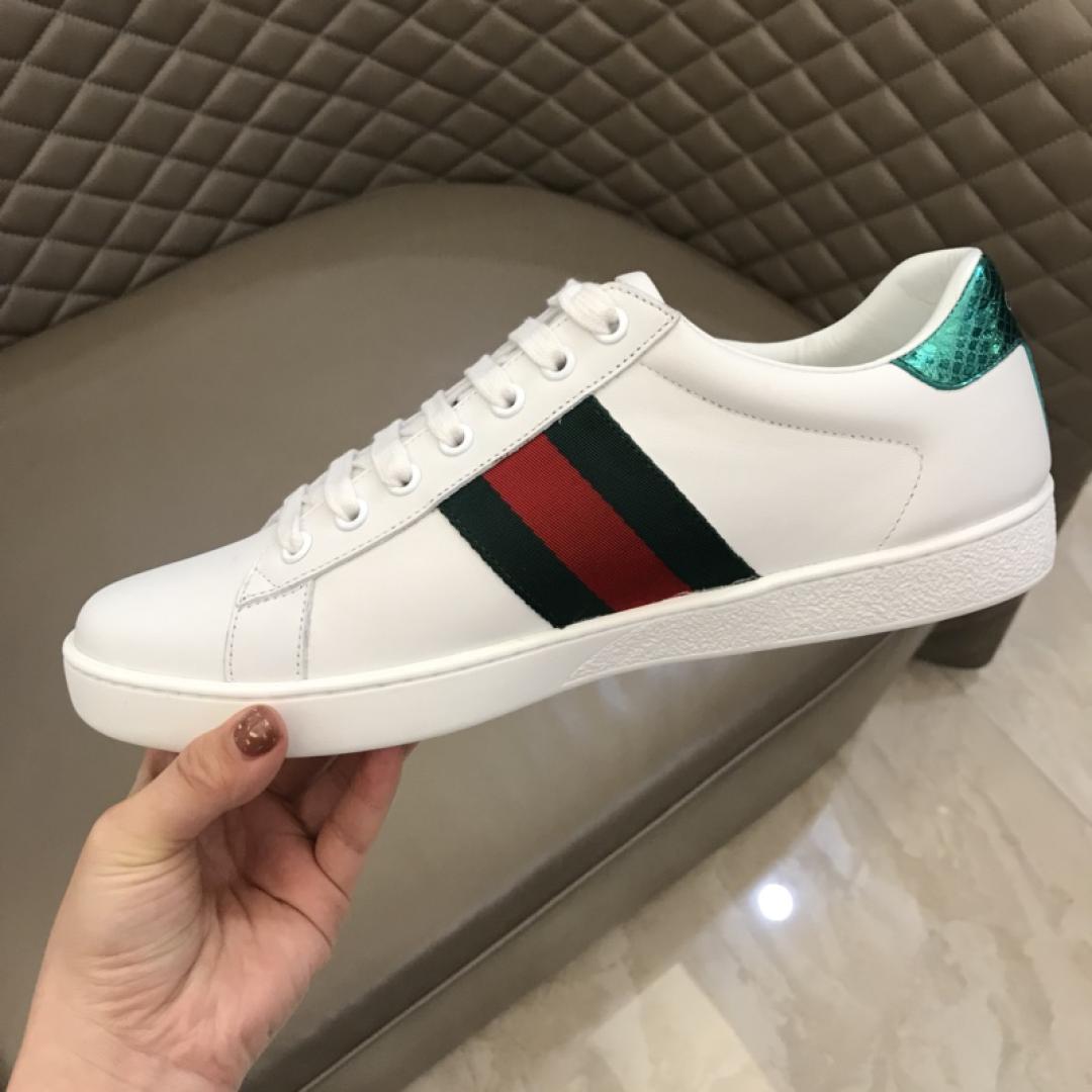 GUCCI TIGER ACE EMBROIDERED SNEAKER WHITE