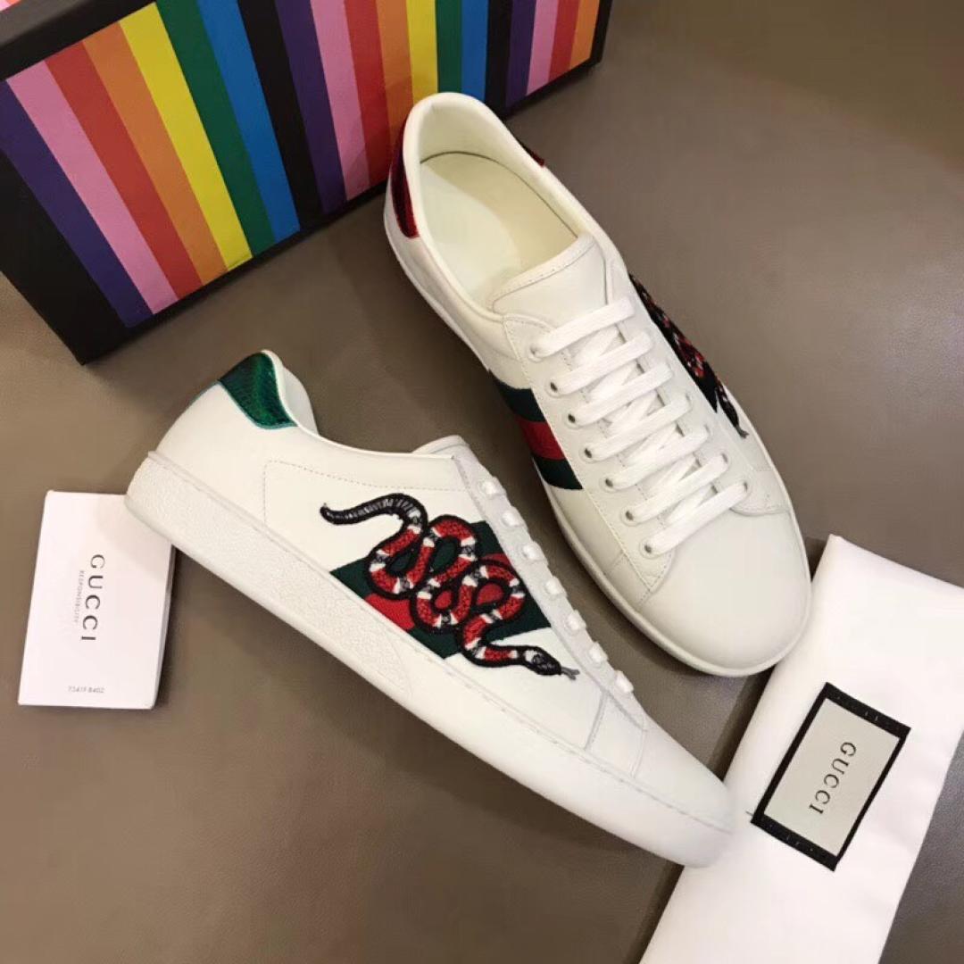 GUCCI ACE EMBROIDERED SNEAKER