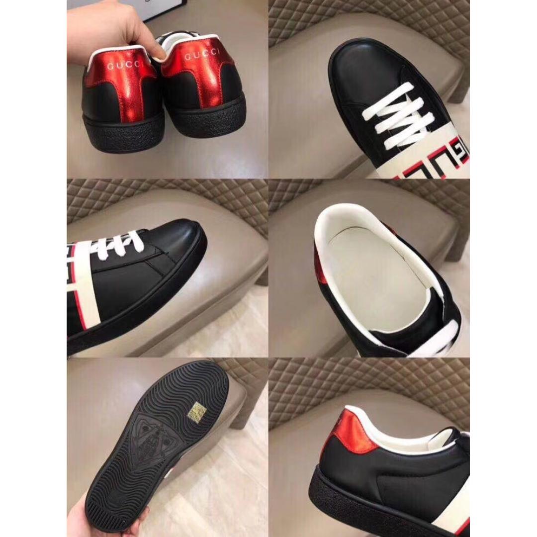 GUCCI STRIPE LEATHER SNEAKER