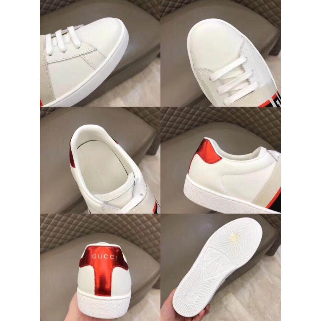 GUCCI STRIPE LEATHER SNEAKER