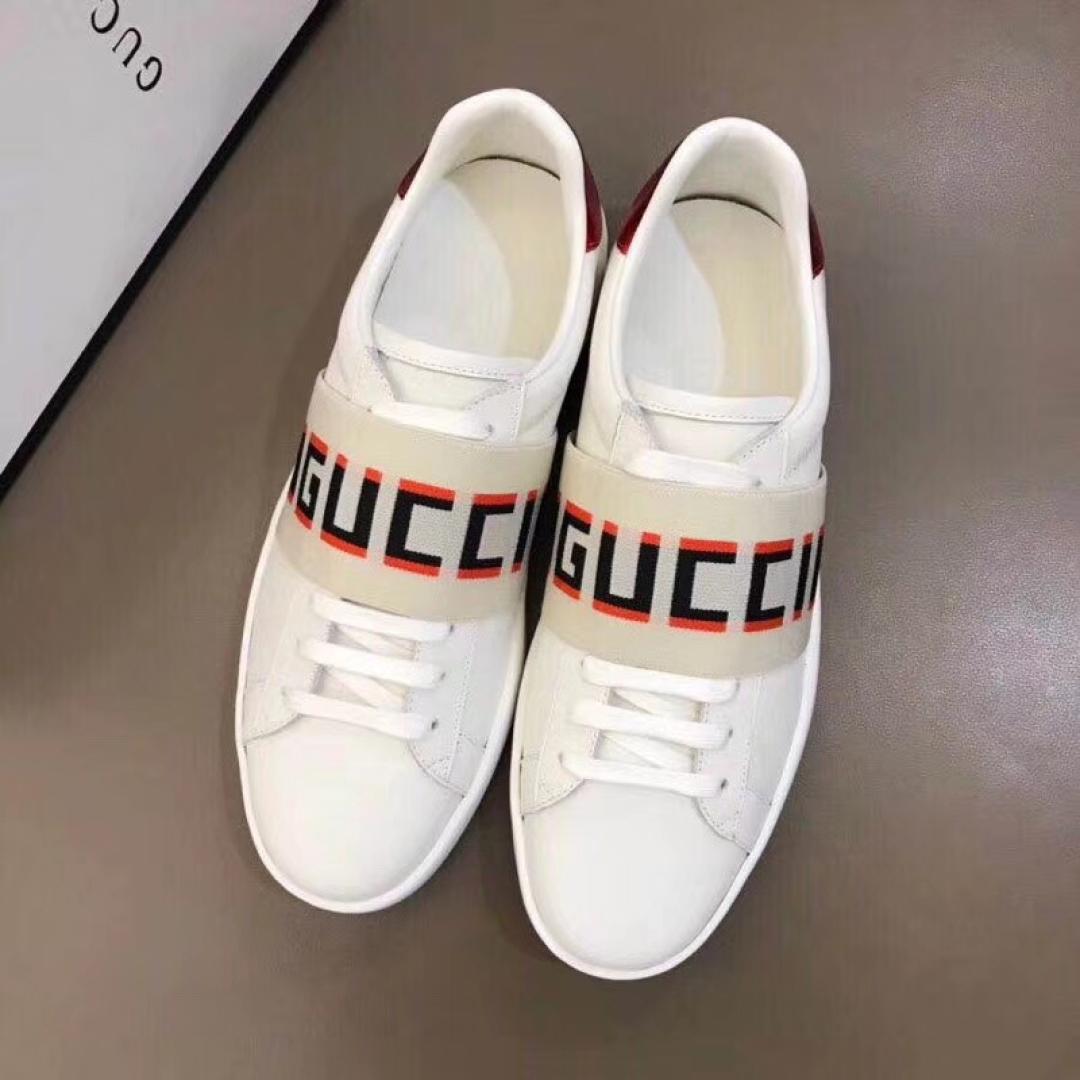 GUCCI STRIPE LEATHER SNEAKER
