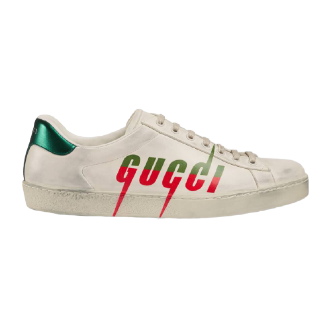 GUCCI MEN'S ACE SNEAKER WITH GUCCI BLADE