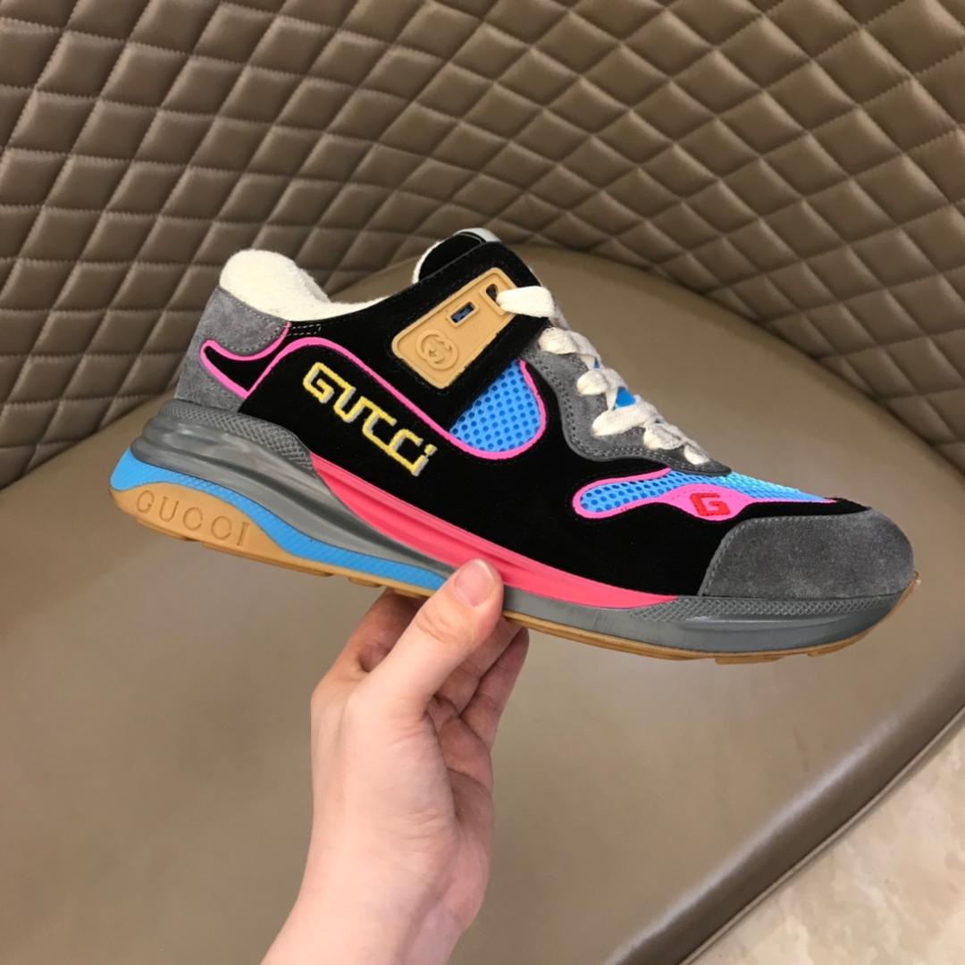 GUCCI ULTRAPACE LEATHER SNEAKERS