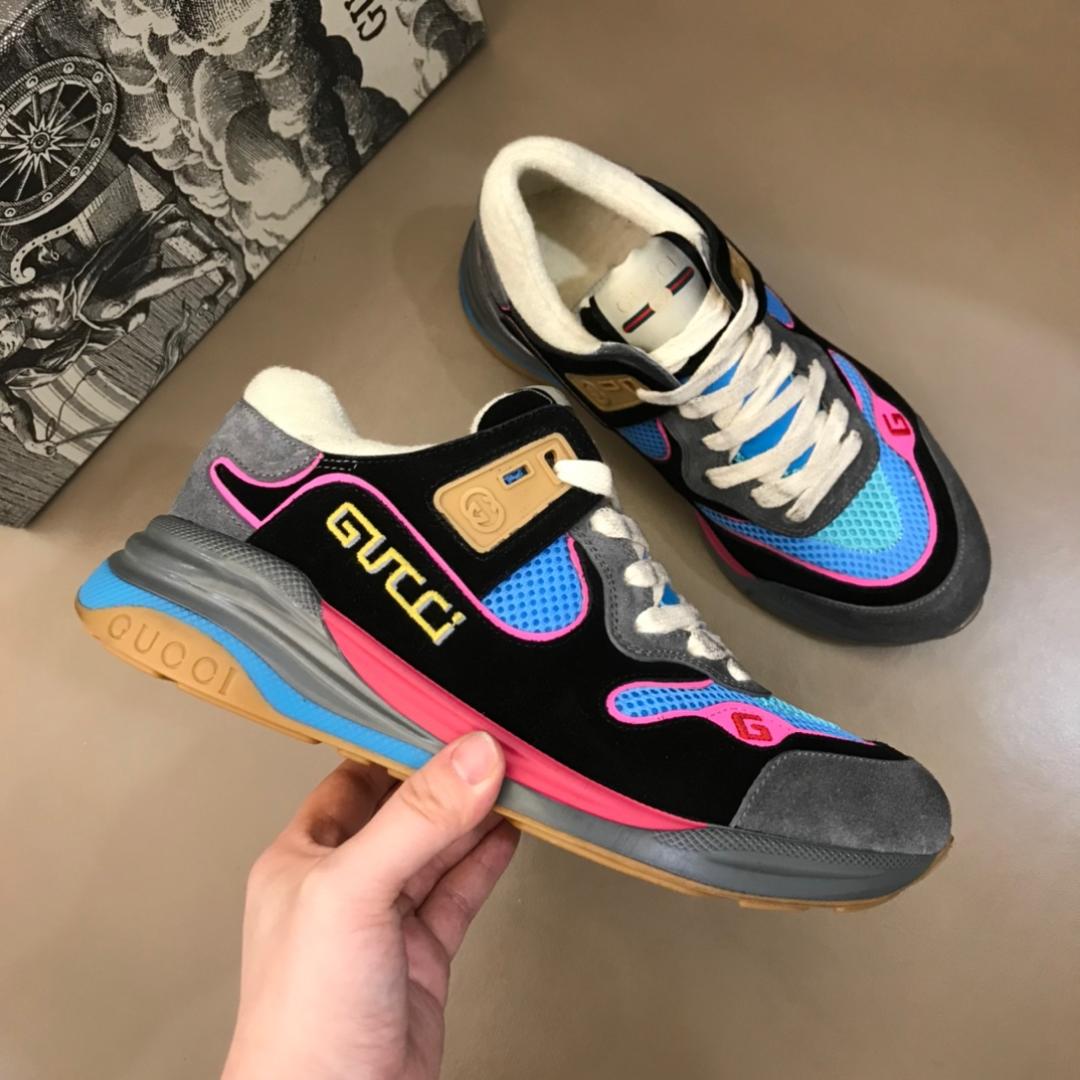 GUCCI ULTRAPACE LEATHER SNEAKERS