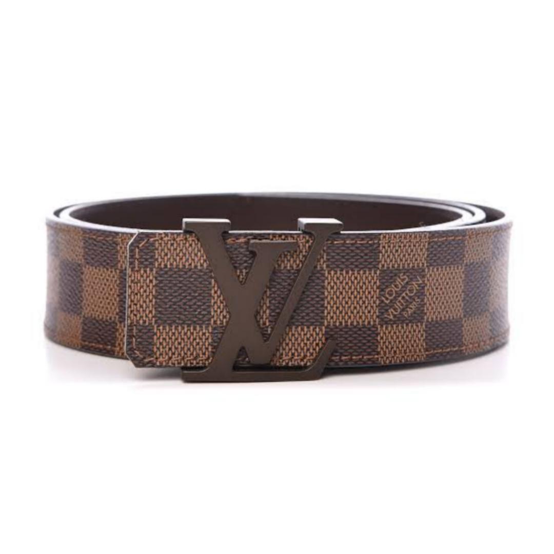 LOUIS VUITTON DAMIER EBENE LV INITIALES BELT