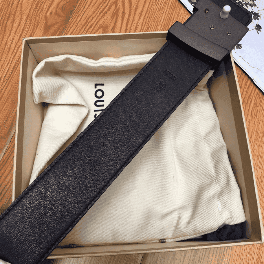 LOUIS VUITTON DAMIER EBENE LV INITIALES BELT