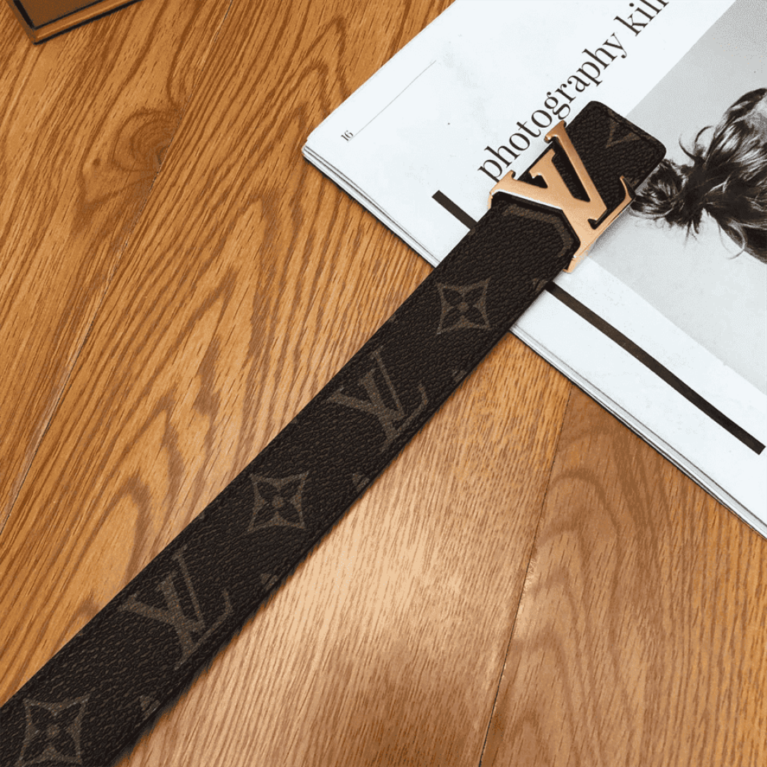 LOUIS VUITTON BELT LV INITIALES REVERSIBLE MONOGRAM ROSE POUDRE