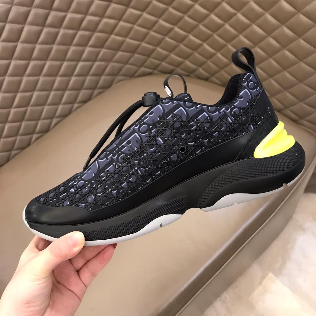 DIOR B24 CANNAGE MOTIF BLACK SNEAKER