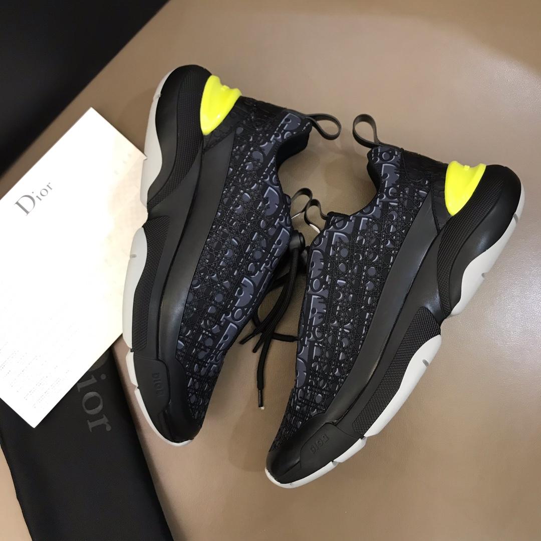 DIOR B24 CANNAGE MOTIF BLACK SNEAKER