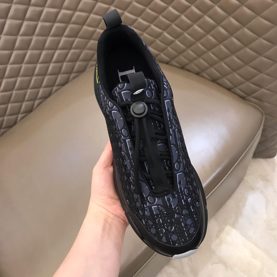 DIOR B24 CANNAGE MOTIF BLACK SNEAKER