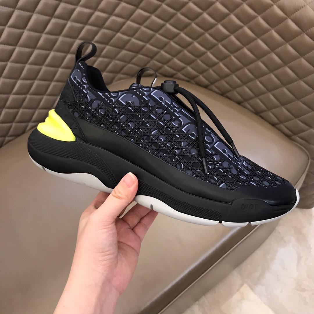 DIOR B24 CANNAGE MOTIF BLACK SNEAKER