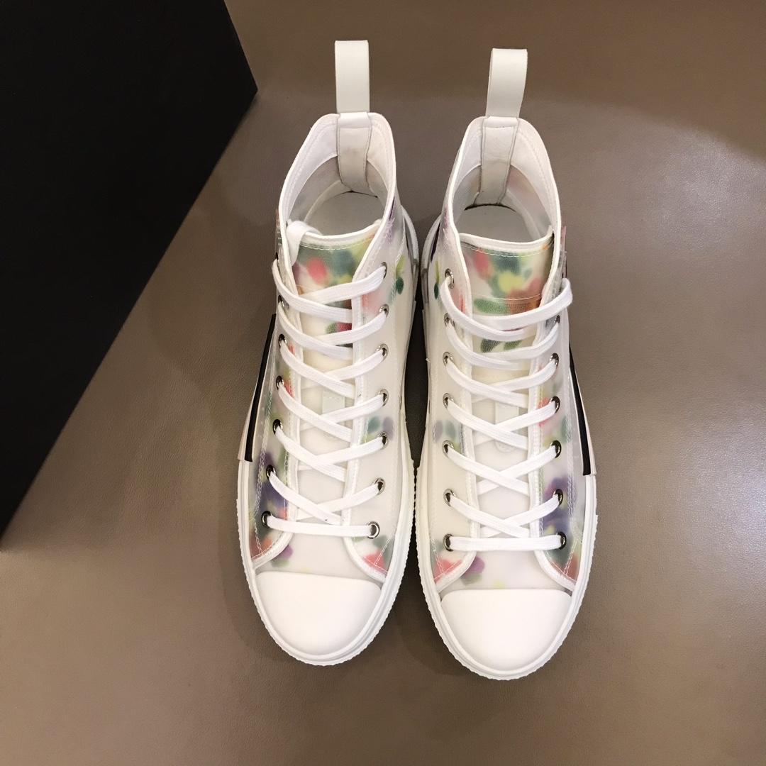 DIOR FLOWERS TECHNICAL CANVAS "B23" HIGH-TOP SNEAKER