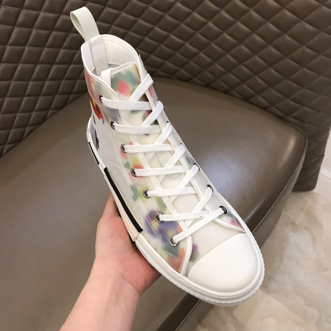 DIOR FLOWERS TECHNICAL CANVAS "B23" HIGH-TOP SNEAKER