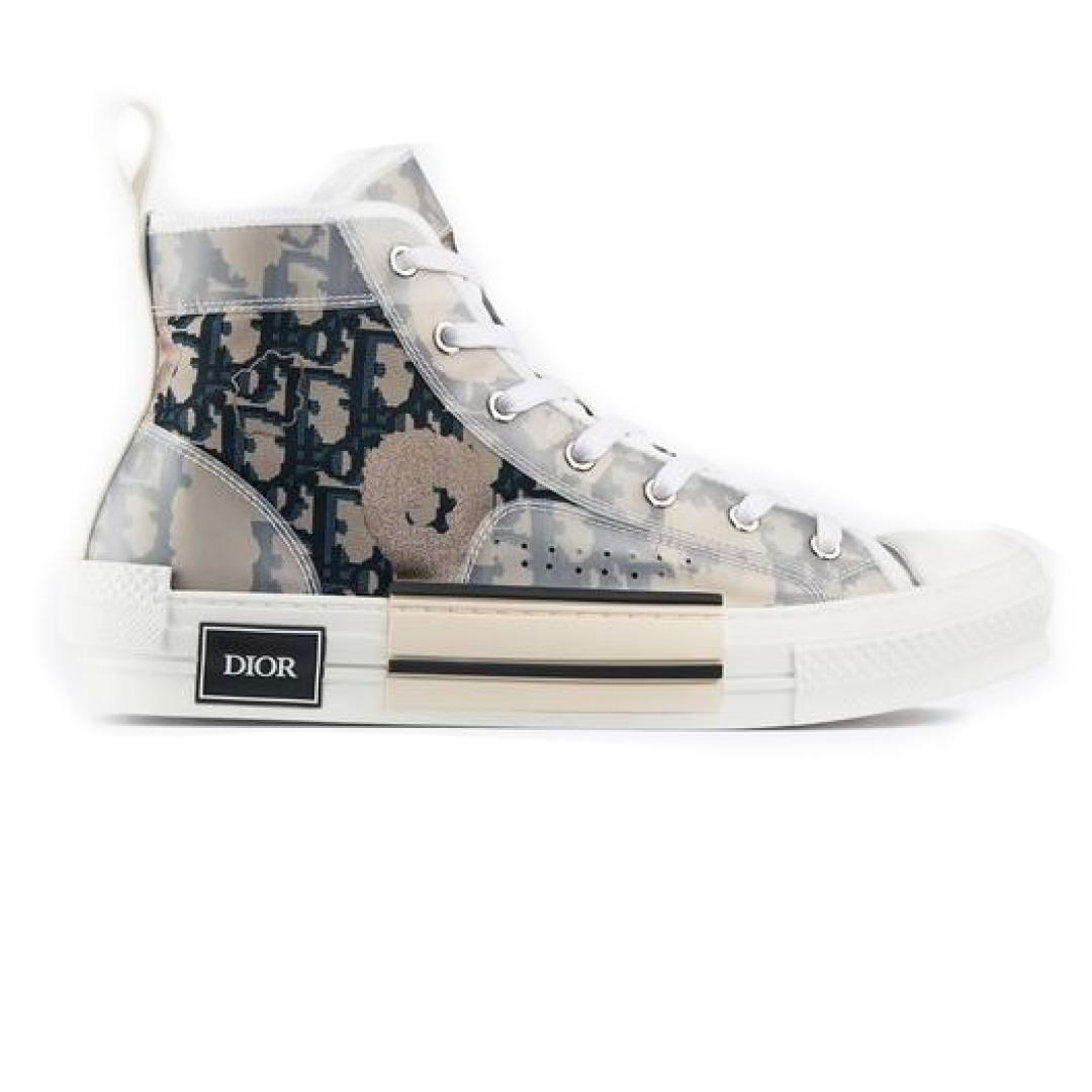 DIOR "B23" HIGH-TOP SAFARI DIOR OBLIQUE SNEAKER
